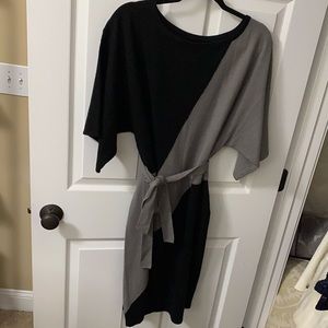 Soft Mid Length Sweater Dress w/ Belt